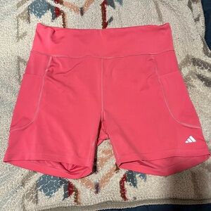 Adidas Pink Athletic Shorts with Side Pockets